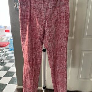 Ava & Grace Red Textured Pants
